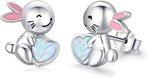 SILIKEPA Sterling Silver Ladybug Dinosaur Sheep Dragonfly Panda Bee Cat Turtle Spider Stud Earrings Animal Earring Hypoallergenic Jewelry Gifts for Women Teen Girls in Saudi Arabia
