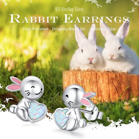 SILIKEPA Sterling Silver Ladybug Dinosaur Sheep Dragonfly Panda Bee Cat Turtle Spider Stud Earrings Animal Earring Hypoallergenic Jewelry Gifts for Women Teen Girls in Saudi Arabia