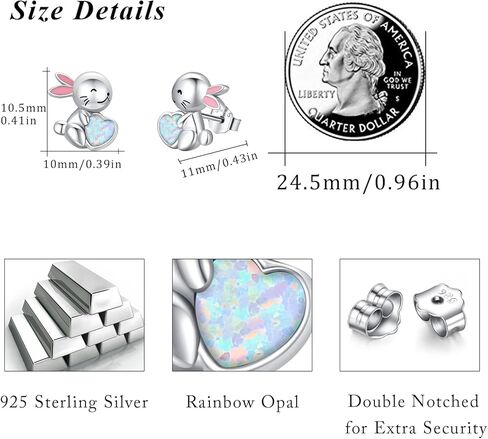 SILIKEPA Sterling Silver Ladybug Dinosaur Sheep Dragonfly Panda Bee Cat Turtle Spider Stud Earrings Animal Earring Hypoallergenic Jewelry Gifts for Women Teen Girls in Saudi Arabia