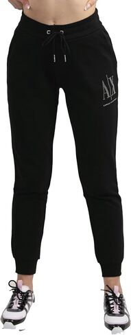 بنطال A｜X ARMANI EXCHANGE نسائي برباط مزين بشعار Terry Jogger in Saudi Arabia