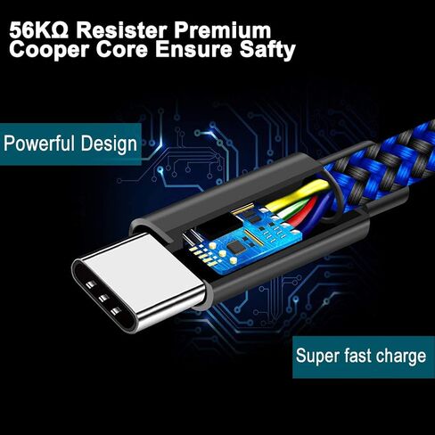 كابل شاحن VOTY USB-C متوافق مع iPad Pro 12.9 بوصة (الجيل الثالث والرابع والجيل الخامس)، Pro 11 بوصة (الجيل الأول والثاني والثالث)، 10.9 بوصة والعاشر 2022. سلك شحن من النوع C لجهاز iPad Mini 6th، Air 4th Gen 5 in Kuwait