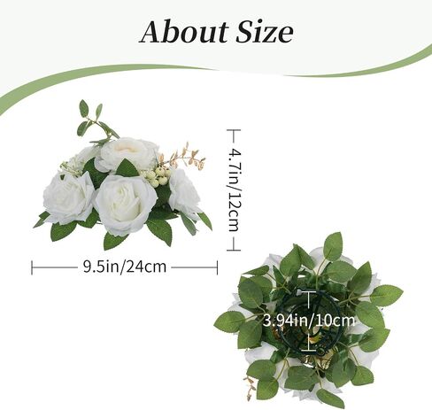 BLOSMON الزهور الاصطناعية الكرة الزفاف المركزية 10 قطع الطين روز زهرة اصطناعية مركز قطع الديكور لطاولة الحرير التقبيل الكرة فو ترتيبات الزهور للمنزل حزب ديكور DIY in Saudi Arabia