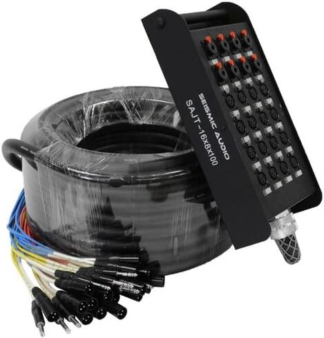 الصوت الزلزالي - SAJT-16x8x100 - كابل XLR Snake ذو 16 قناة 100 بوصة مع إرجاع 1/4 بوصة in Saudi Arabia