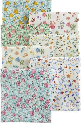 Misscrafts 7pcs القطن الحرفية النسيج حزمة 18 "× 22" قبل قطع لحاف المربعات الدهون أرباع اللحف النسيج للخياطة صياغة خليط DIY سكرابوكينغ in Kuwait