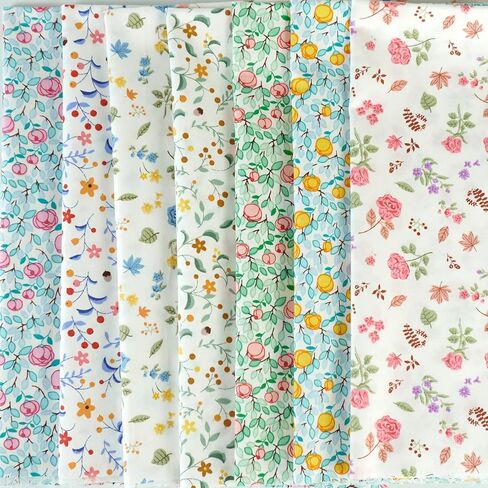 Misscrafts 7pcs القطن الحرفية النسيج حزمة 18 "× 22" قبل قطع لحاف المربعات الدهون أرباع اللحف النسيج للخياطة صياغة خليط DIY سكرابوكينغ in Kuwait