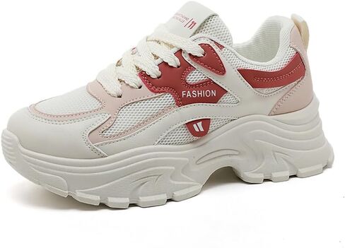 YYSPR Women's Fashion Platform Lace Up Sneakers Lightweight Walking Running Shoes in Saudi Arabia