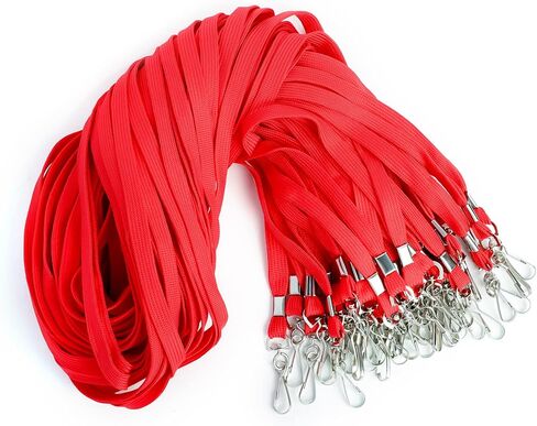 100 Pack Black Lanyards Badge Lanyards for ID Badges with Badge Clip Swivel Hook in Saudi Arabia
