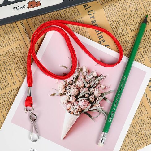 100 Pack Black Lanyards Badge Lanyards for ID Badges with Badge Clip Swivel Hook in Saudi Arabia