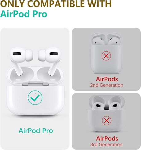 AirPods Pro Case AIRSPO Cute AirPods Pro Case Cover for AirPods Pro Printed Silicone Protective Skin for Women, Girls with Bracelet Keychain/Accessories (Blue/Butterfly) in Saudi Arabia