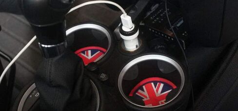 iJDMTOY Black/White 78mm Checker Pattern Style Silicone Insert Mats Compatible with Mini Cooper R61 Paceman F55 F56 3rd Gen Front Console Drink Holders in Saudi Arabia