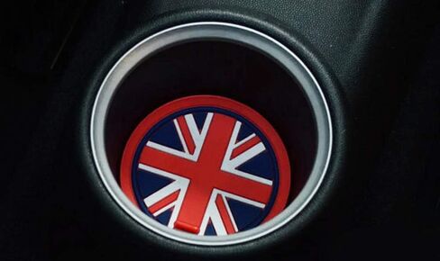 iJDMTOY Black/White 78mm Checker Pattern Style Silicone Insert Mats Compatible with Mini Cooper R61 Paceman F55 F56 3rd Gen Front Console Drink Holders in Saudi Arabia