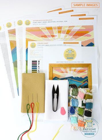 مجموعة سبايدرمان K388-0 ذات غرز متقاطعة. خيوط وإبر و2 قماش وخيط ومقص و4 أنماط ألوان مطبوعة. طقم أنماط التطريز in Kuwait