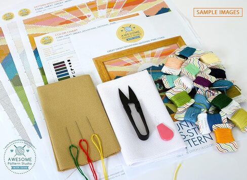 مجموعة سبايدرمان K388-0 ذات غرز متقاطعة. خيوط وإبر و2 قماش وخيط ومقص و4 أنماط ألوان مطبوعة. طقم أنماط التطريز in Kuwait