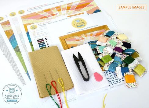 مجموعة سبايدرمان K388-0 ذات غرز متقاطعة. خيوط وإبر و2 قماش وخيط ومقص و4 أنماط ألوان مطبوعة. طقم أنماط التطريز in Kuwait