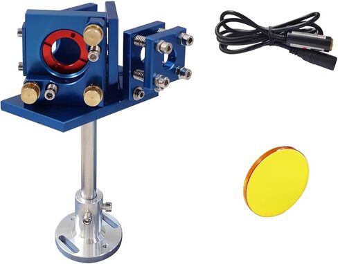 FONLAND قاعدة مجمع الشعاع الأزرق مع أول مرآة جبل Dia.25mm و1 قطعة مجمع الشعاع Dia.25mm و1 قطعة مؤشر أحمر Dia.12mm لآلة النقش بالليزر CO2 in Saudi Arabia