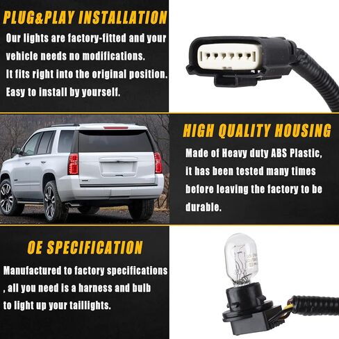 Boine LED الذيل ضوء متوافق مع 2015 2016 2017 2018 2019 2020 تشيفي تاهو سوبربان الخلفي الأيسر سائق الجانب الخلفي ضوء الفرامل الإسكان (جانب السائق الأيسر) in Kuwait