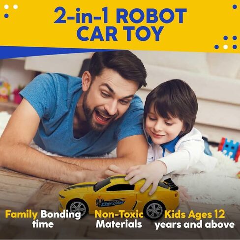 Toysery تحويل سيارة الشرطة الروبوتية مع الضوء، سيارات الشرطة الروبوت الذكية للأطفال، سيارة سباق إلى لعبة روبوت تحويل اللعب للأولاد، عثرة والذهاب طفل سيارة روبوت اللعب للأولاد الذين تتراوح أعمارهم بين 7 إلى 9 in Kuwait