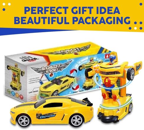 Toysery تحويل سيارة الشرطة الروبوتية مع الضوء، سيارات الشرطة الروبوت الذكية للأطفال، سيارة سباق إلى لعبة روبوت تحويل اللعب للأولاد، عثرة والذهاب طفل سيارة روبوت اللعب للأولاد الذين تتراوح أعمارهم بين 7 إلى 9 in Kuwait