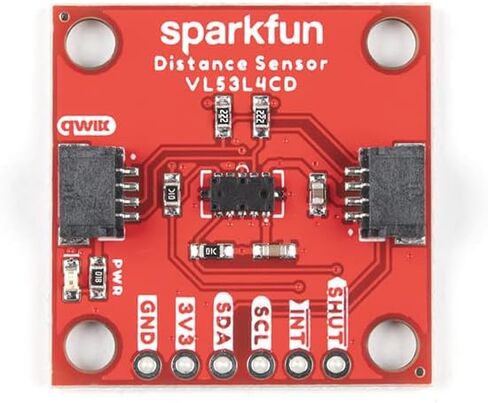 مستشعر المسافة SparkFun - 1.3 متر، VL53L4CD (Qwiic) - مسافة قياس من 1 مم إلى 1300 مم - دقة دقة 1 مم بدقة +/- 7 مم - متطلبات طاقة من 2.6 فولت إلى 3.5 فولت in Saudi Arabia