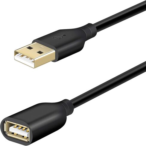 Fasgear USB 2.0 Extension Cable: 6ft USB 2.0 Type A Male to Female Extension Cord Data Transfer Extender with Gold-Plated Connector for USB Flash Drive/Hard Drive/Mouse/Printer (White) in Saudi Arabia