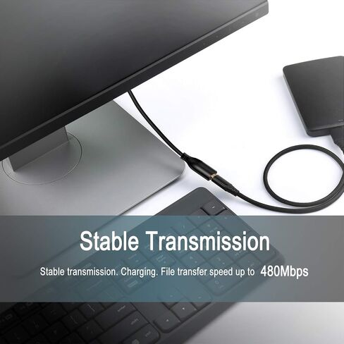Fasgear USB 2.0 Extension Cable: 6ft USB 2.0 Type A Male to Female Extension Cord Data Transfer Extender with Gold-Plated Connector for USB Flash Drive/Hard Drive/Mouse/Printer (White) in Saudi Arabia