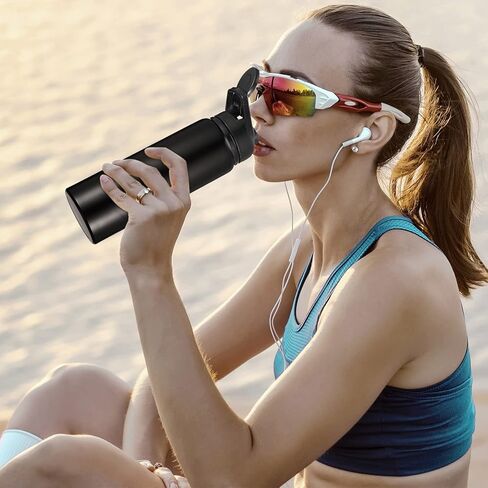 16 Pieces Aluminum Water Bottles Bulk 25 oz Sports Water Bottles with Snap Lids Lightweight Bike Water Bottle Reusable Leak Proof Travel Bottles for Outdoor Gym Sports Camping Hiking Fishing in Kuwait