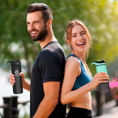 زجاجة رياضية مقاومة للانسكاب سعة 32 أونصة من البلاستيك - زجاجة مياه من تريتان قابلة للطي - زجاجة مياه مع علامة زمنية - زجاجة مياه تحفيزية - زجاجات مياه كبيرة - زجاجة مياه واسعة الفم (أسود) in Saudi Arabia