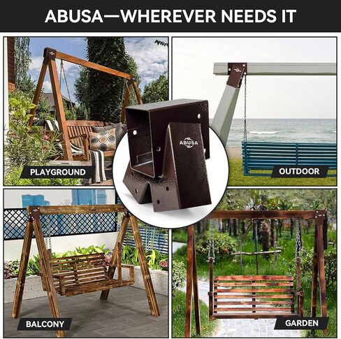 Durable Gorgeous Heavy Duty 2 Swing Set Brackets All Accessories Included for Outdoor Indoor Playground Porch Garden Equipment Swing Set (Bronze) in Saudi Arabia