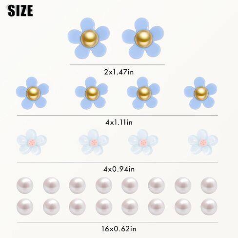 NateBur Flower Shoe Charms Cute Daisy Shoe Charms for Girls Women Adults & Kids Shoe Decoration for Sandals Clog Birthday Party Gift in Saudi Arabia
