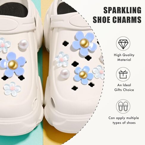 NateBur Flower Shoe Charms Cute Daisy Shoe Charms for Girls Women Adults & Kids Shoe Decoration for Sandals Clog Birthday Party Gift in Saudi Arabia