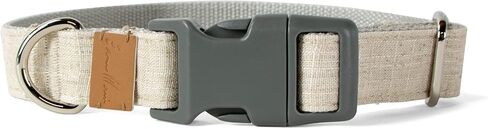 Sam and Maui Linen Blend Dog Collar, Green Tea S in Saudi Arabia