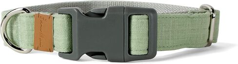 Sam and Maui Linen Blend Dog Collar, Green Tea S in Saudi Arabia