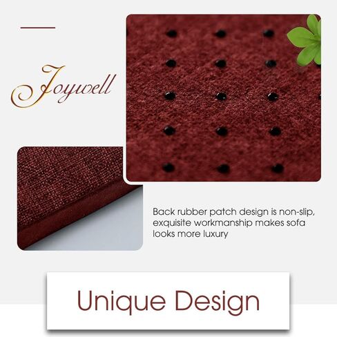 أغطية مسند الذراع من الكتان من Joywell لغرفة المعيشة، واقي ذراع الأريكة المضاد للانزلاق للكلاب والقطط والحيوانات الأليفة، غطاء منزلق للكرسي مع 4 جيوب للتحكم عن بعد في التلفزيون، والهاتف، قطعة واحدة، عنابي in Kuwait