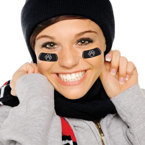 Anderson's Blue and Gold Single Paw EyeBlacks, 12 Pairs per Package, School Spirit, Face Stickers, Sports Fan Gear, Football Cheerleader Accessories, Homecoming in Saudi Arabia