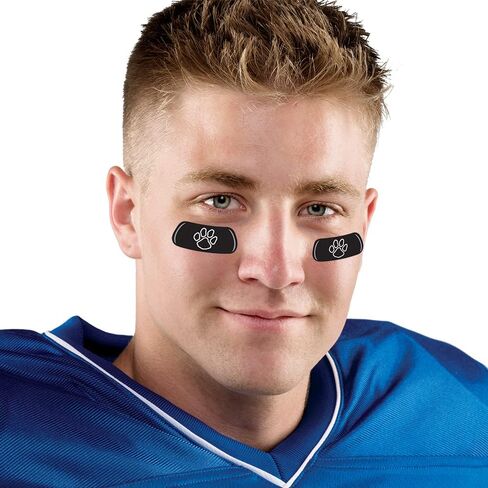 Anderson's Blue and Gold Single Paw EyeBlacks, 12 Pairs per Package, School Spirit, Face Stickers, Sports Fan Gear, Football Cheerleader Accessories, Homecoming in Saudi Arabia