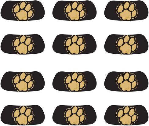 Anderson's Blue and Gold Single Paw EyeBlacks, 12 Pairs per Package, School Spirit, Face Stickers, Sports Fan Gear, Football Cheerleader Accessories, Homecoming in Saudi Arabia