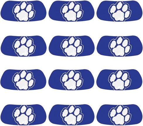 Anderson's Blue and Gold Single Paw EyeBlacks, 12 Pairs per Package, School Spirit, Face Stickers, Sports Fan Gear, Football Cheerleader Accessories, Homecoming in Saudi Arabia