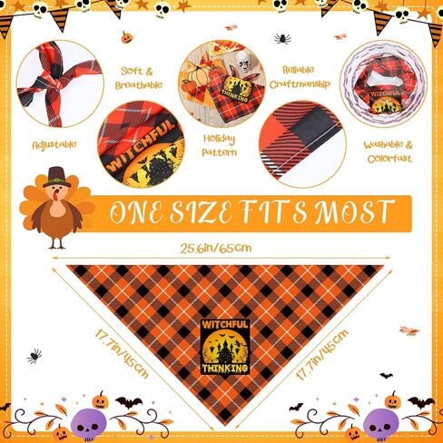 60 Pcs Fall Plaid Dog Bandanas Bulk Thanksgiving Dog Triangle Scarf Holiday Dog Bibs Puppy Bandanas Pet Costume Adjustable Outfit Washable Kerchief for Small to Medium Pet in Saudi Arabia