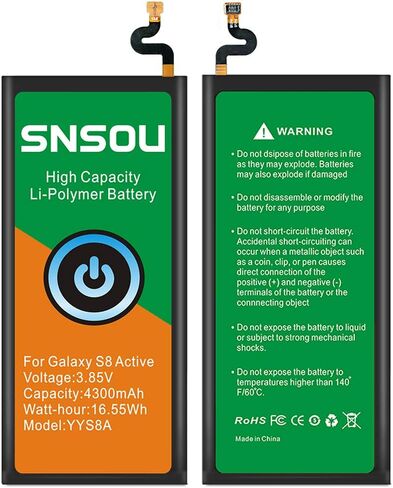 مجموعة استبدال بطارية Galaxy S8 Active بقدرة 4300 مللي أمبير في الساعة لهاتف Samsung Galaxy S8 Active مع مجموعة أدوات الإصلاح. in Saudi Arabia