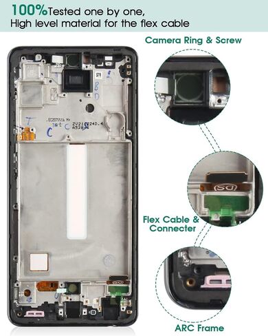 استبدال شاشة TFT لهاتف Samsung Galaxy A52s 5G لجهاز Galaxy A52s 5G LCD لشاشة SM-A528B SM-A528B/DS جزء إصلاح مجموعة شاشة تعمل باللمس مع إطار (بدون بصمة) in Saudi Arabia