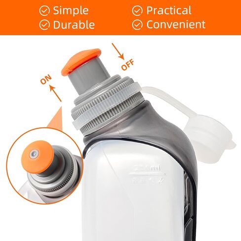 GYGYL 2Pcs BPA Free Running Water Bottle, Portable Lightweight Sports Water Bottle for Running, Cycling, Walking, Indoor, Outdoor(1pcs 175ml/6 oz, 1pcs 250ml/8 oz) in Kuwait