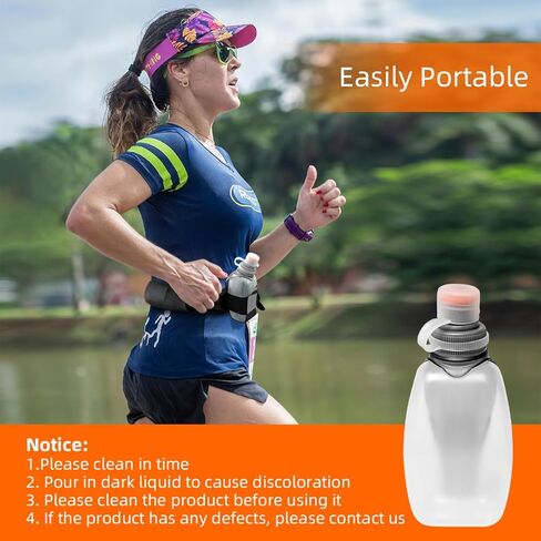 GYGYL 2Pcs BPA Free Running Water Bottle, Portable Lightweight Sports Water Bottle for Running, Cycling, Walking, Indoor, Outdoor(1pcs 175ml/6 oz, 1pcs 250ml/8 oz) in Kuwait