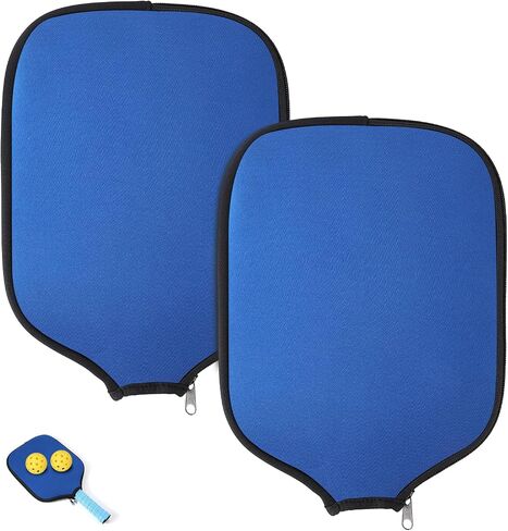 2pcs Pickleball Paddle Covers, Waterproof Neoprene Pickle Ball Covers Protective Pickleball Racket Holder Sleeve with Zipper Fits Most Paddle Racket (Blue) in Saudi Arabia