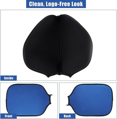 2pcs Pickleball Paddle Covers, Waterproof Neoprene Pickle Ball Covers Protective Pickleball Racket Holder Sleeve with Zipper Fits Most Paddle Racket (Blue) in Saudi Arabia