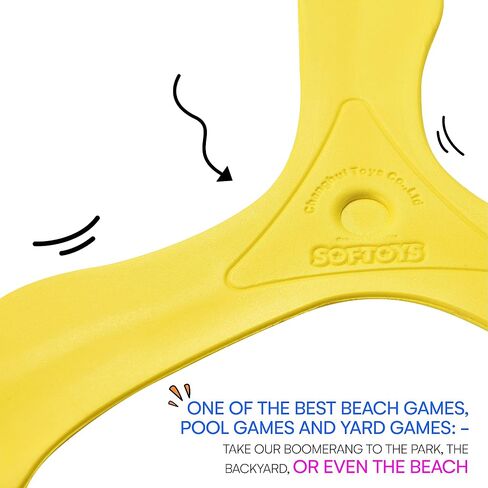 Amazaque Soft Boomerang For Kids And Adults - Foam Boomerang Toy, Boomerang Returning Cross and Throwing Stick Circle - Game for Beach Pool Games - Safe Play & Soft Impact Indoors or Outdoors for Kids in Saudi Arabia