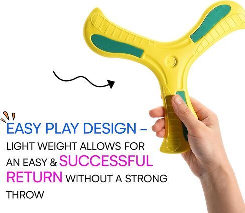 Amazaque Soft Boomerang For Kids And Adults - Foam Boomerang Toy, Boomerang Returning Cross and Throwing Stick Circle - Game for Beach Pool Games - Safe Play & Soft Impact Indoors or Outdoors for Kids in Saudi Arabia