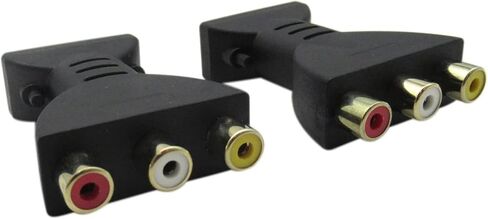 2-حزمة محول HDMI ذكر إلى 3 RCA أنثى مركب AV محول صوت فيديو متوافق مع الأجهزة التلفزيونية ومشغل DVD والكمبيوتر الشخصي وجهاز العرض in Kuwait