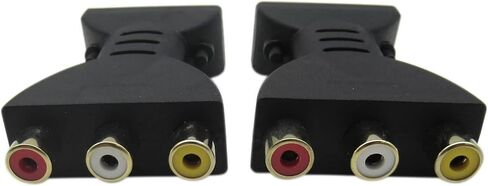 2-حزمة محول HDMI ذكر إلى 3 RCA أنثى مركب AV محول صوت فيديو متوافق مع الأجهزة التلفزيونية ومشغل DVD والكمبيوتر الشخصي وجهاز العرض in Kuwait