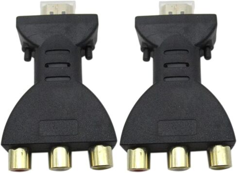 2-حزمة محول HDMI ذكر إلى 3 RCA أنثى مركب AV محول صوت فيديو متوافق مع الأجهزة التلفزيونية ومشغل DVD والكمبيوتر الشخصي وجهاز العرض in Kuwait