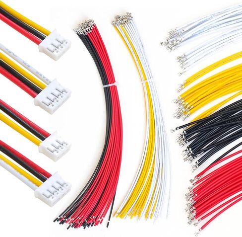 مجموعة موصلات Jst PH 3 Pin 4 Pin إجمالي 40 قطعة من موصلات Jst و40 قطعة مقابس مع إجمالي 100 قطعة 22AWG 210 مم كابلات أسلاك Jst-ph2.0MM 3pin 4pin in Saudi Arabia